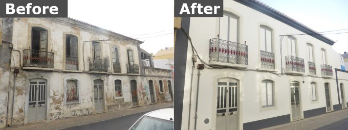 Façade Before and After